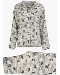 Radley Cotton Head In The Clouds Print Long Pyjama Set - Multicolour