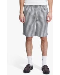 Casual Friday - Phelix Linen Mix Striped Shorts - Lyst
