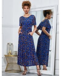 Jolie Moi - Julita Leopard Print Midi Dress - Lyst