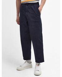 Barbour - Grindle Cotton Canvas Twill Straight Leg Trousers - Lyst