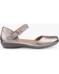 Hotter - Lake Wide Fit Leather Summer Flat Shoes - Lyst