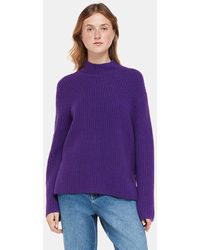 Whistles - Wool Mix Ribbed Funnel Neck Jumper - Lyst