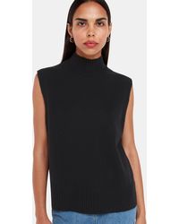 Whistles - Funnel Neck Wool Tank Top - Lyst