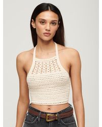 Superdry - Cropped Halter Crochet Top - Lyst
