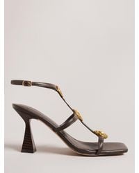 Ted Baker - Tayalin High Heel Leather Sandals - Lyst