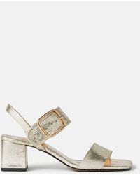 Jigsaw - Maybell Leather Block Heel Sandals - Lyst
