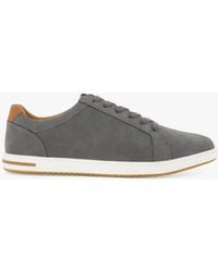 Dune - Wide Fit Tezzy Suedette Lace Up Trainers - Lyst