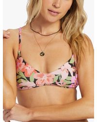 Billabong - Sol Searcher Floral Print Bikini Top - Lyst