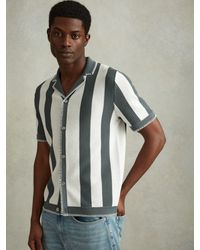 Reiss - Naxos Knitted Stripe Shirt - Lyst