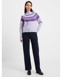 French Connection - Jolee Fair Isle Cotton Blend Jumper - Lyst