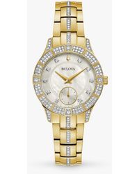 Bulova - 98l283 Phantom Crystal Diamond Bracelet Strap Watch - Lyst