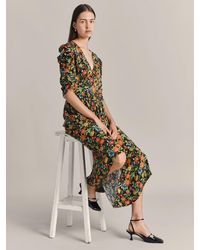 Ghost - Sarah Ecovero Fit And Flare Midi Dress - Lyst