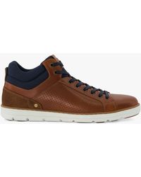 Dune - Southern Leather Hi-top Trainers - Lyst