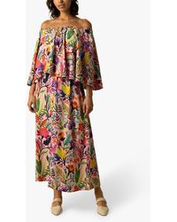 Raishma - Adela Floral Off The Shoulder Maxi Dress - Lyst