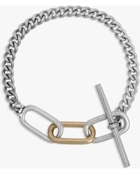 AllSaints - Mixed Link Chain Bracelet - Lyst