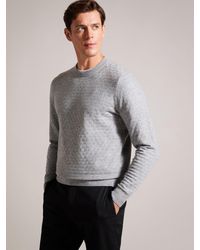 Ted Baker - Long Sleeve T Stitch Crew Neck Jumper - Lyst