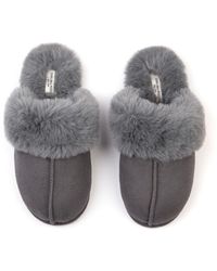 Chelsea Peers - Suedette Cuffed Dome Slippers - Lyst