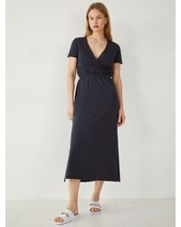 Hush - Naila Lace Trim Organic Cotton Jersey Midi Dress - Lyst