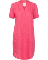 Part Two - Aminase Linen Short Sleeve Pocket Dress - Lyst