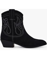 Moda In Pelle - Linus Suede Cuban Heel Cowboy Boots - Lyst