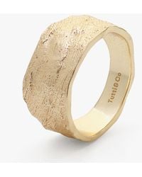 Tutti & Co - Voyage Chunky Textured Band Ring - Lyst