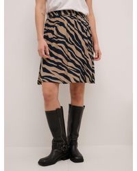 Kaffe - Marita Amber Animal Print Skirt - Lyst