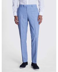 Moss - Slim Fit Wool Blend Marl Suit Trousers - Lyst