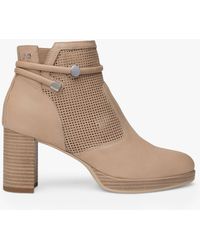Nero Giardini - Perforated Leather Platform Ankle Boots - Lyst
