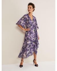Phase Eight - Juliette Floral Fil Coupe Wrap Dress - Lyst