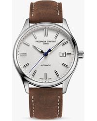 Frederique Constant - Fc-303ns5b6 Classics Index Automatic Date Leather Strap Watch - Lyst