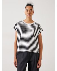 Hush - Piper Stripe Cap Sleeve T-shirt - Lyst