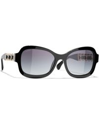 Chanel Butterfly Sunglasses Ch5432 Black/grey Gradient in Brown