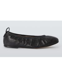 John Lewis - Harlequinn Leather Soft Ruched V-cut Sachetto Ballerina Pumps - Lyst