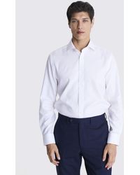 Moss - Tailored Fit Royal Oxford Non-iron Shirt - Lyst