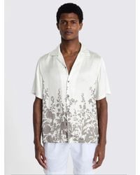 Moss - Floral Print Cuban Collar Shirt - Lyst