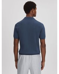 Reiss - Tropic Short Sleeve Half Zip Polo Shirt - Lyst