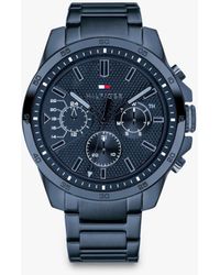 Tommy Hilfiger - Blue Stainless Steel Bracelet Watch 46mm, Created For Macy's - Lyst