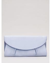 Phase Eight - Pleated Satin Clutch Bag - Lyst