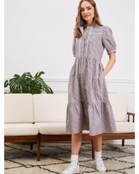 Baukjen - Emily Organic Cotton Ditsy Floral Print Midi Dress - Lyst