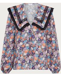 Ghost Izzy Floral Blouse - Blue