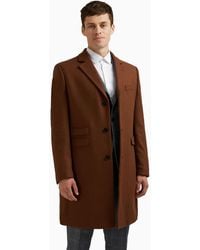 Ted Baker - Wool Blend Overcoat - Lyst