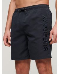 Superdry - Premium Embroidered 17" Swim Shorts - Lyst