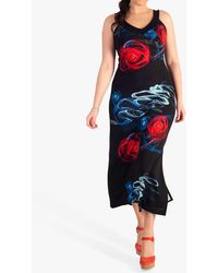 Chesca - Abstract Print Sleeveless Maxi Dress - Lyst