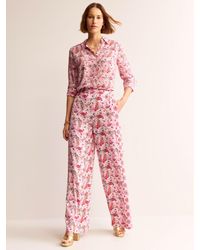 Boden - Floral Paisley Fluid Palazzo Trousers - Lyst