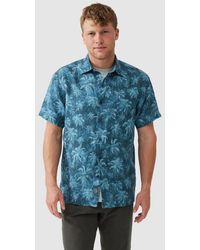 Rodd & Gunn - Destiny Bay Palm Tree Print Linen Shirt - Lyst