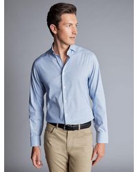 Charles Tyrwhitt - Check Non-iron Stretch Twill Slim Fit Shirt - Lyst