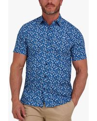 Raging Bull - Short Sleeve Flower Bud Poplin Shirt - Lyst