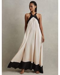 Reiss - Aubree Relaxed Colour Block Maxi Dress - Lyst