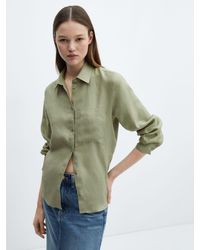 Mango - Lino Linen Shirt - Lyst