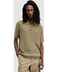AllSaints - Miller Short Sleeve Polo Shirt - Lyst